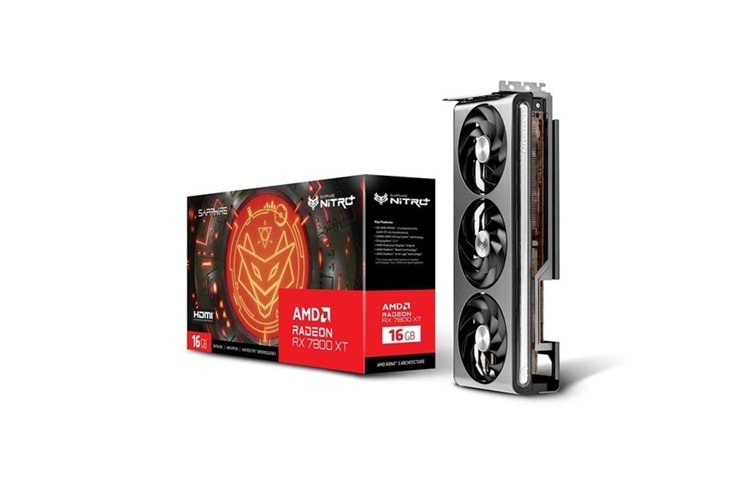 SAPPHIRE 16GB RX7800XT NITRO+ 11330-01-20G GDDR6 256bit HDMI-DP PCIE 4.0