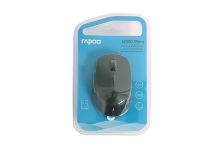 Rapoo M300 18048 1600Dpı Çok Modlu Sessiz Tıklama Özellikli Kablosuz Mouse Koyu Gri