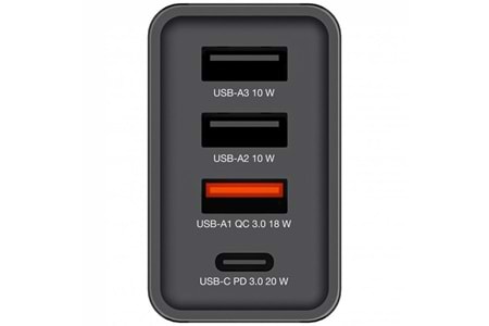 VERBATIM CHR-30EU1 30W 4 Bağlantı Noktalı USB Duvar Şarj Cihazı - Siyah