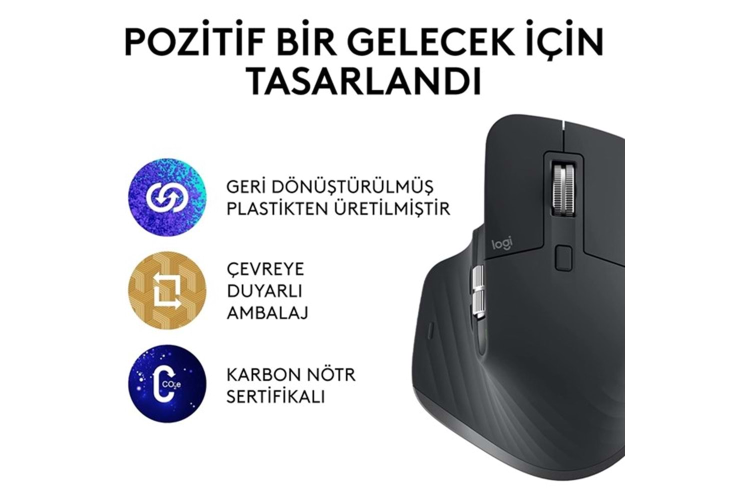 LOGITECH Mx Master 3S Kablosuz 8000Dpı Performans Mouse Siyah 910-006559