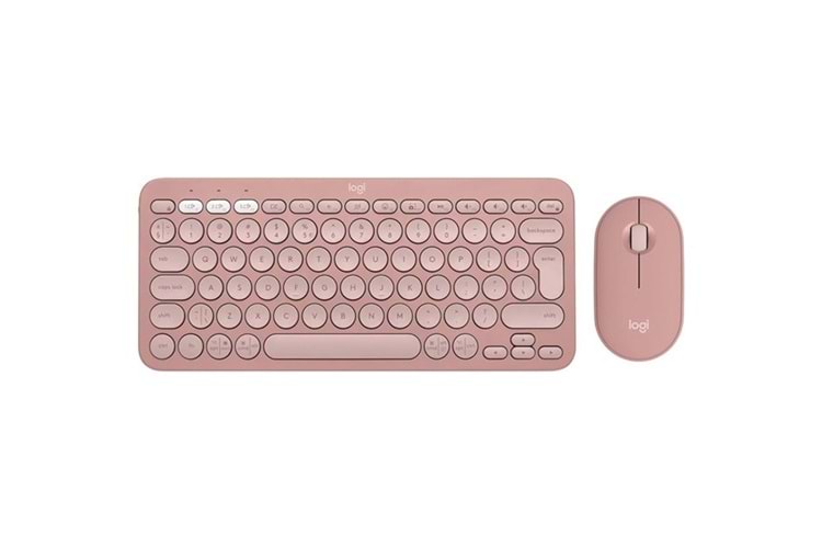 Logıtech Pebble 2 920-012247 Multi-Device Bluetooth Klavye Mouse Seti Pembe