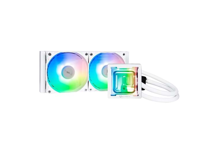 BITFENIX 240mm CUBE 240 AIO-240-WW27A-RP ARGB Sıvı Soğutmalı AM5-11851p İşlemci Fanı Beyaz