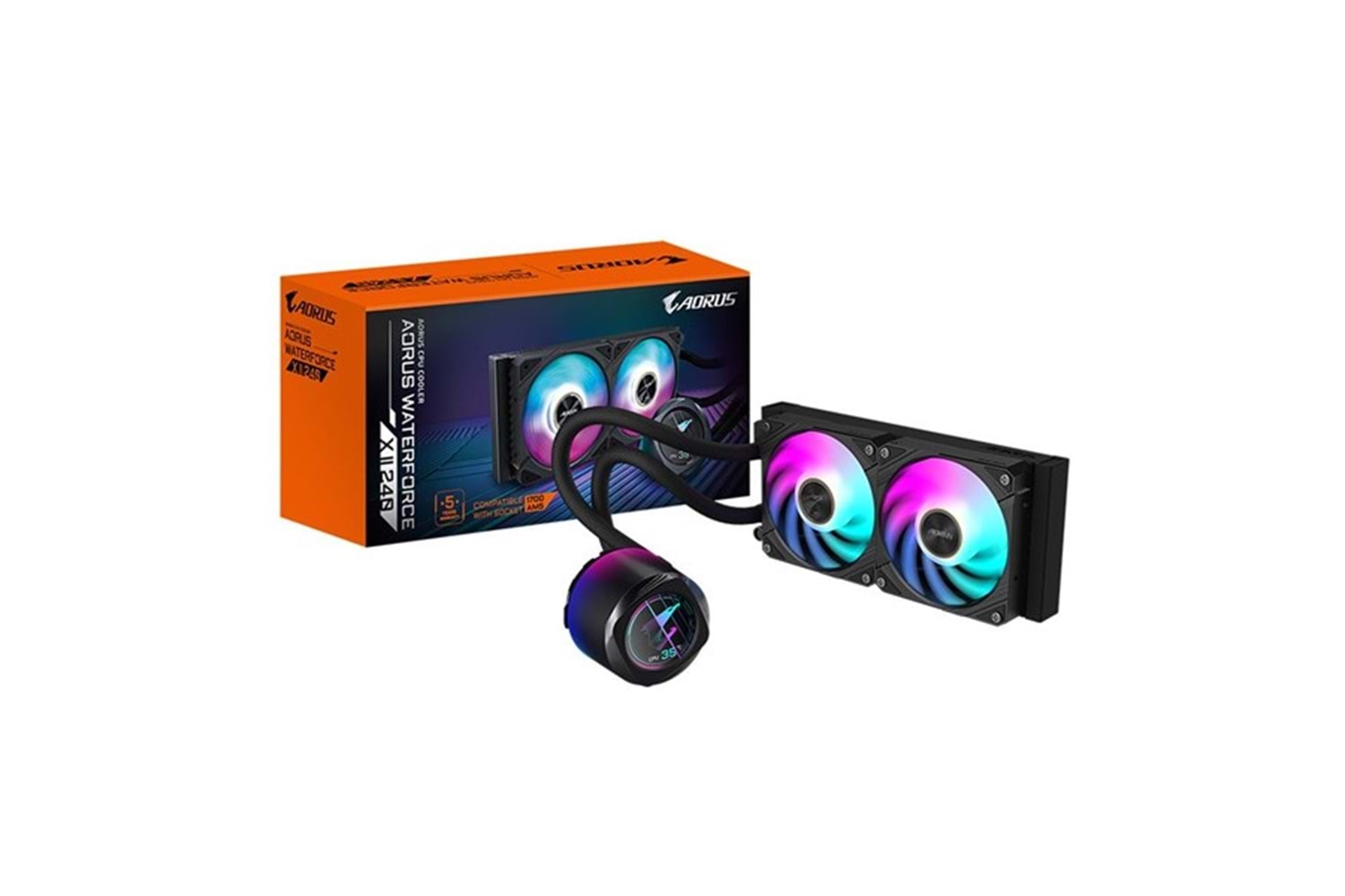 GIGABYTE 240MM AORUS WATERFORCE X II 240 RGB AM5-1700P SIVI SOĞUTMALI İŞLEMCİ FANI