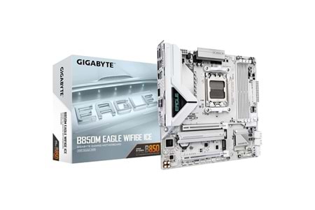 GIGABYTE B850M EAGLE WIFI6E ICE DDR5 HDMI-DP TYPEC PCIE 5.0 AM5 MATX BEYAZ