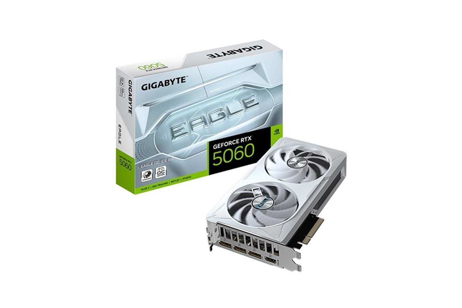 GIGABYTE 8GB RTX5060 EAGLE OC ICE GV-N5060EAGLE OC ICE-8GD GDDR7 HDMI-DP PCIE 5.0 BEYAZ