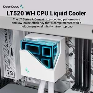 DEEPCOOL 240MM LT520-WH ARGB AM5-1700P SIVI SOĞUTMALI İŞLEMCİ FANI BEYAZ