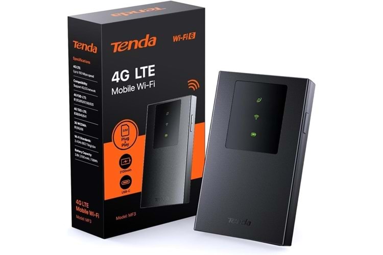 TENDA MF3 4G LTE WIFI6 BATARYALI TAŞINABİLİR MOBİL ROUTER