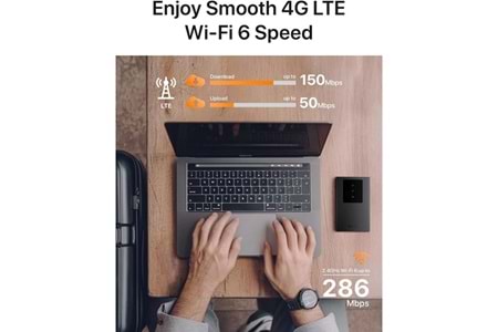 TENDA MF3 4G LTE WIFI6 BATARYALI TAŞINABİLİR MOBİL ROUTER