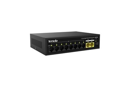 TENDA 8port 100w FULL PoE S110GPC GIGABIT 1X-UPLINK Yönetilemez Switch