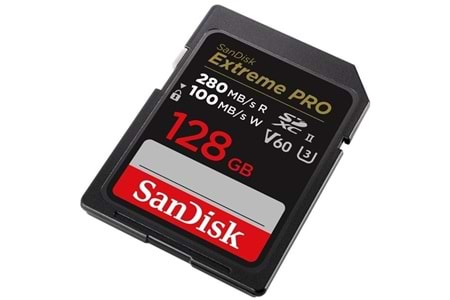 SANDISK 128GB EXTREME PRO SDSDXDM-128G-GN4IN V90 SDXC HAFIZA KARTI