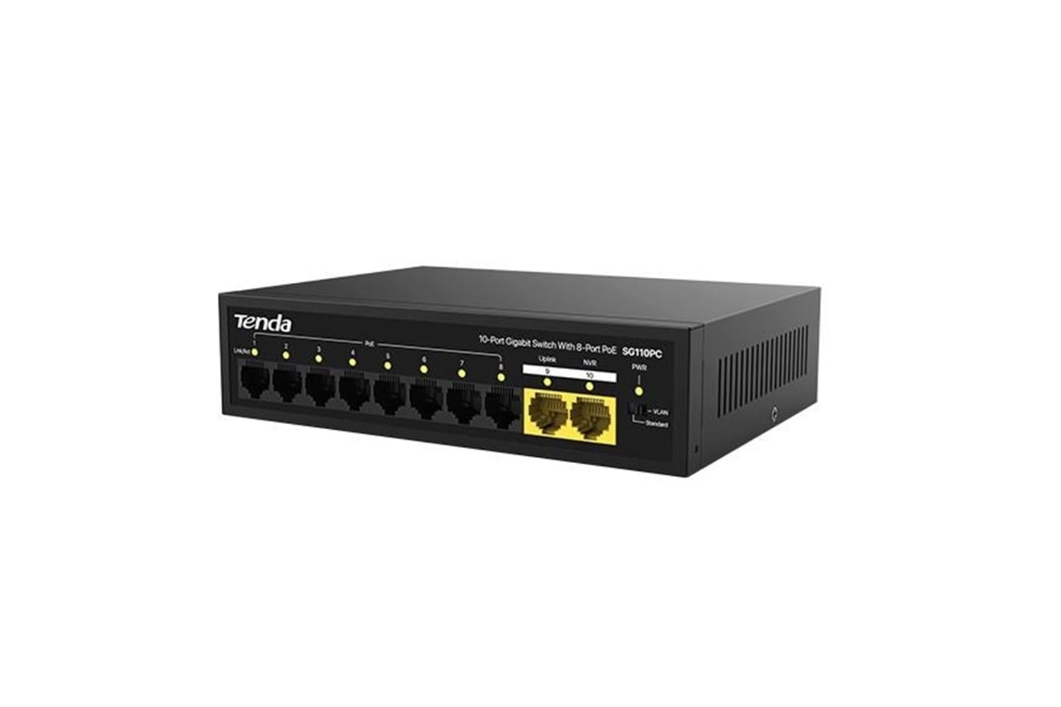 TENDA 10port 100w 8port PoE SG110PC GIGABIT 2-Uplink Yönetilemez Switch