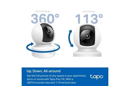 TP-LINK 2MP TAPO C202 PAN-TILT EV GÜVENLİK KAMERASI