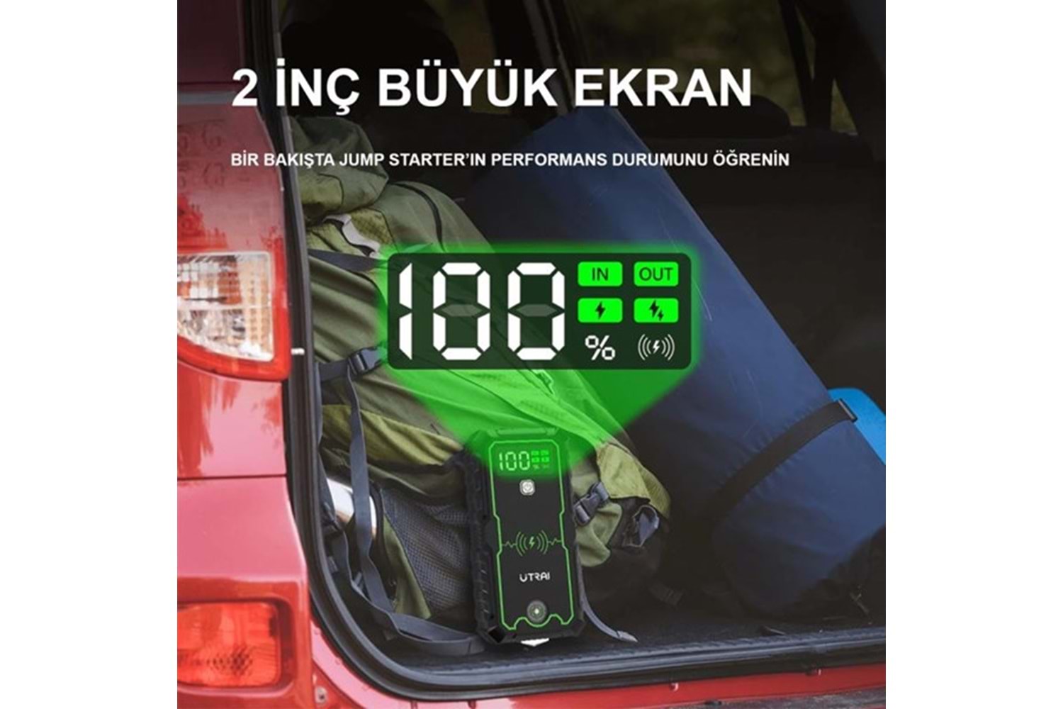 UTRAI JS-1 Pro 16000mAh Jump Starter Taşınabilir Akü Takviye Kiti Taşıma Çantası (JS-1-PRO)