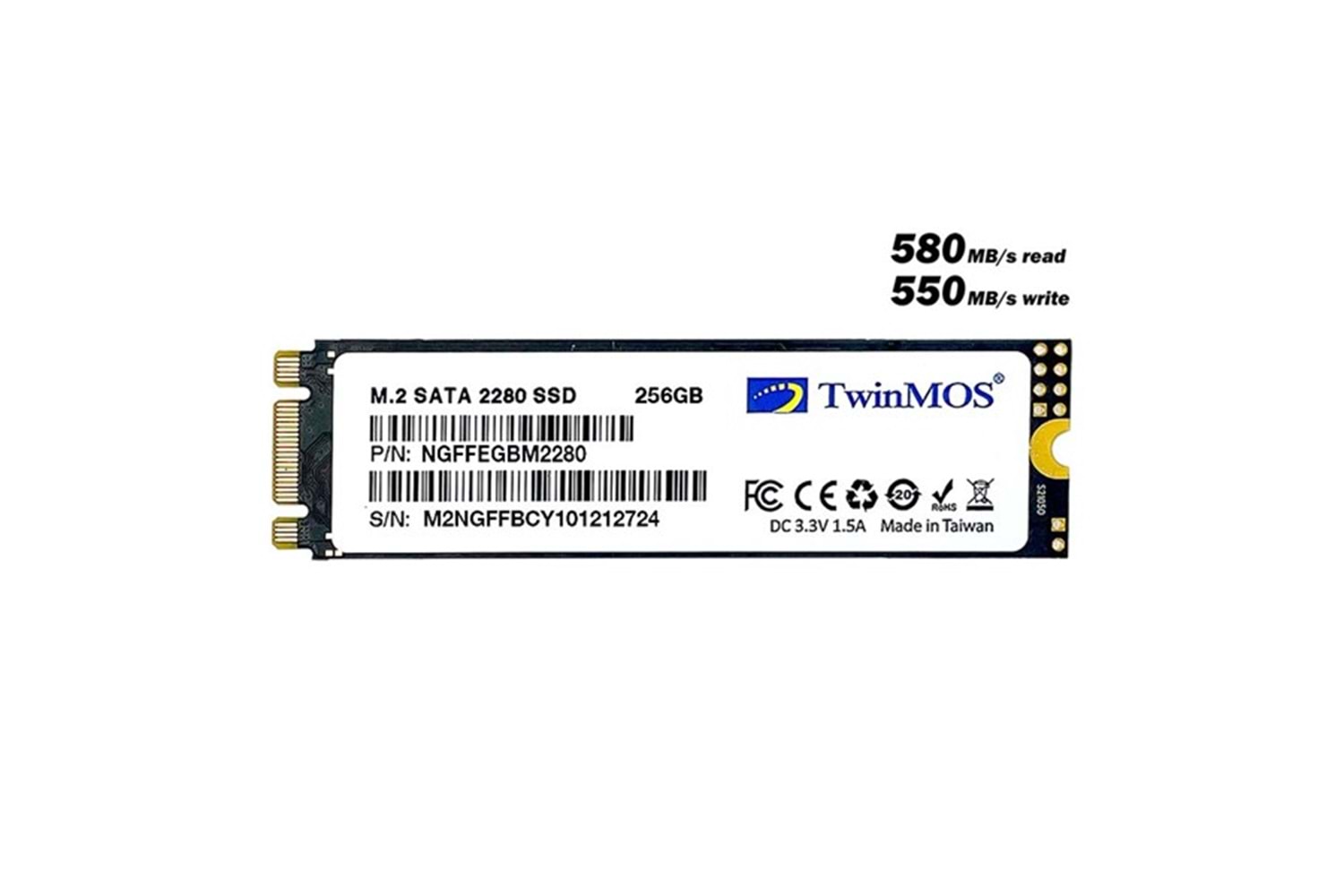  TwinMOS 256GB NGFFEGBM2280 580-550MB/s M2 SATA-3 DİSK