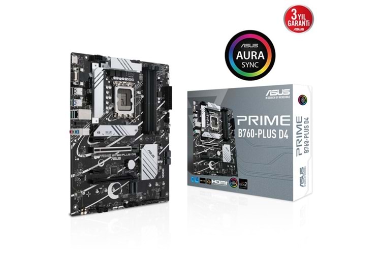 ASUS PRIME B760-PLUS D4 DDR4 HDMI-DP PCIE 4.0 1700P ATX