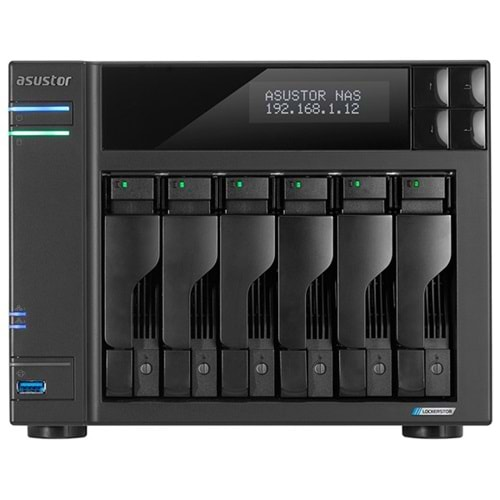 ASUSTOR AS6706T-8GB CELERON QC- 8GB RAM- 6-diskli Nas Server (Disksiz)