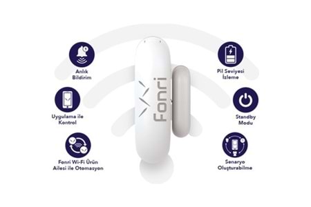 Fonri Nas-Ds01w0 Wıfı Kablosuz Akıllı Kapı / Pencere Sensörü 