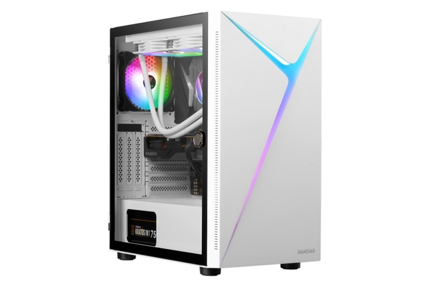GAMDIAS 500W ARGUS E4 ELITE WH GAMING MID-TOWER PC KASASI BEYAZ
