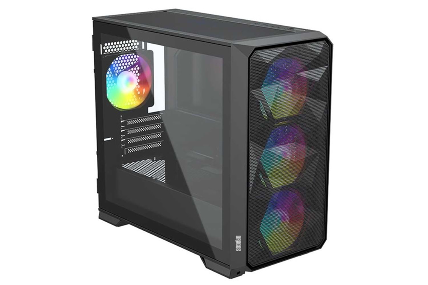 DRAGOS 600W 80+ DIAMOND 4-RGB FANLI GAMING MID-TOWER PC KASASI