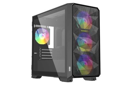DRAGOS 600W 80+ DIAMOND 4-RGB FANLI GAMING MID-TOWER PC KASASI