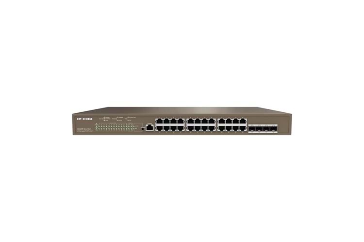 IP-COM 24port IP-G5328P-24-410W Gigabit 4-SFP 410W Full PoE Layer 3 Yönetilebilir Rack Mount Swıtch
