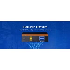 FOREDGE 4port POE IS104GPS-2F GIGABIT 2-SFP 30W POE YÖNETİLEBİLİR ENDÜSTRİYEL SWITCH