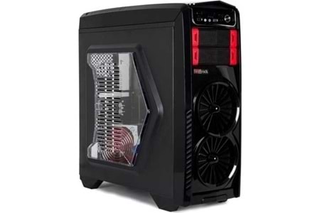 Redrock G903br Game Psu'suz 1X12cm Fan Mıdı Tower Pencereli 1Xusb2.0/1Xusb3.0 1Xaudıo Siyah Kırmızı Kasa