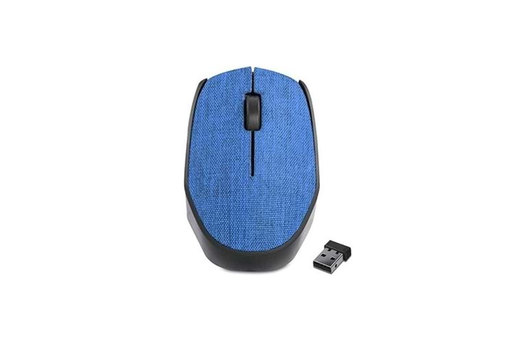 EVEREST KM-218 USB Kablosuz 2.4Ghz Mavi Kumaş Yüzey Mouse