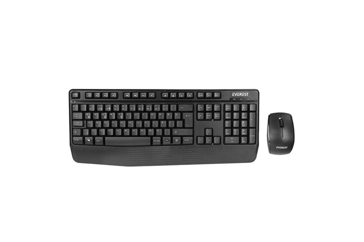 EVEREST KM-973 Q Türkçe Kablosuz Siyah Klavye+ Mouse