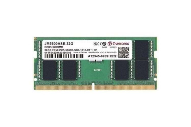 TRANSCEND 32GB DDR5 5600MHZ NOTEBOOK RAM JM5600ASE-32G 