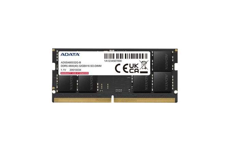 ATADA 32GB DDR5 4800MHZ CL40 NOTEBOOK RAM VALUE AD5S480032G-B KUTUSUZ