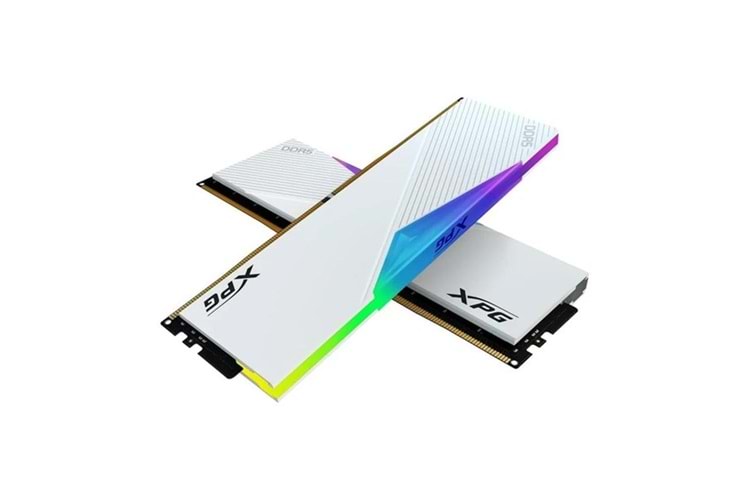 XPG 64GB (2X 32GB) DDR5 6000MHZ CL30 RGB DUAL KIT PC RAM LANCER BEYAZ AX5U6000C3032G-DCLARWH