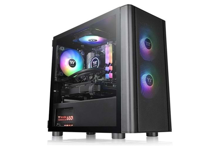 THERMALTAKE V150 BREEZE TG CA-1R1-00S1WN-02 GAMING MICRO-TOWER PC KASASI