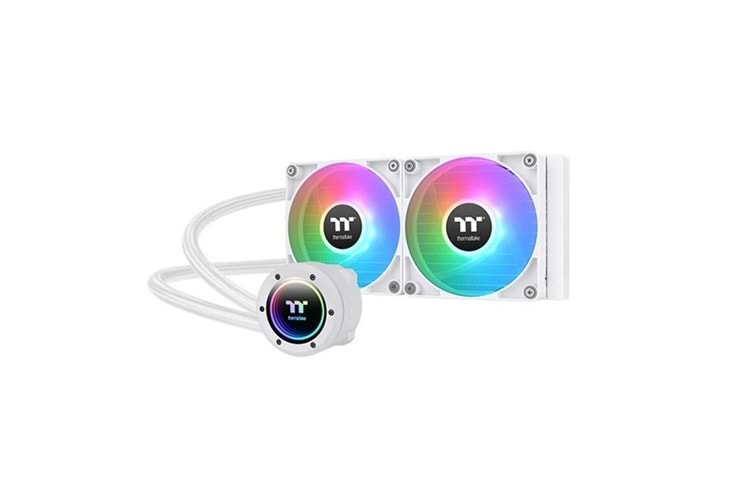 THERMALTAKE 240MM TH240 v2 CL-W364-PL12SW-A ARGB AM5-1851P SIVI SOĞUTMALI İŞLEMCİ FANI BEYAZ