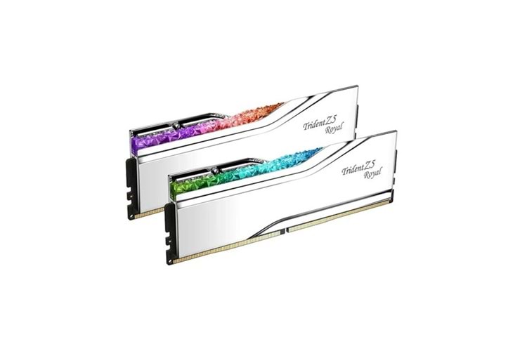 GSKILL 32GB (2X 16GB) DDR5 6000MHZ CL28 RGB DUAL KIT PC RAM TRIDENT Z5 ROYAL SILVER F5-6000J2836G16GX2-TR5S