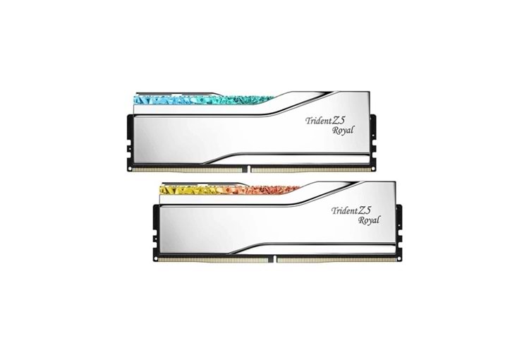 GSKILL 32GB (2X 16GB) DDR5 6400MHZ CL30 RGB DUAL KIT PC RAM TRIDENT Z5 ROYAL SILVER F5-6400J3039G16GX2-TR5S