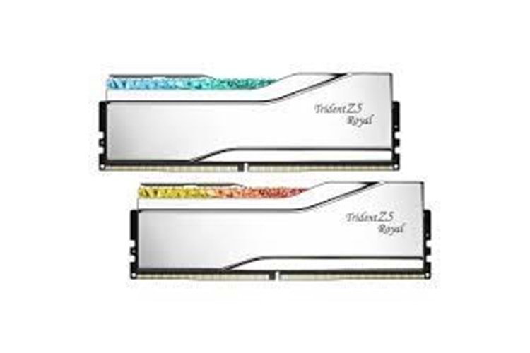 GSKILL 64GB (2X 32GB) DDR5 6400MHZ CL32 RGB DUAL KIT PC RAM TRIDENT Z5 ROYAL SILVER F5-6400J3239G32GX2-TR5S