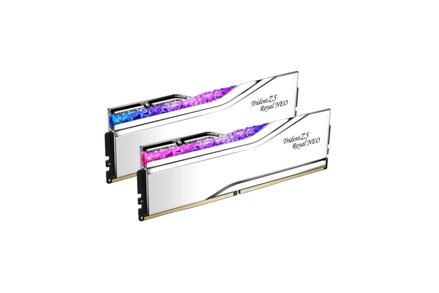 GSKILL 48GB (2X 24GB) DDR5 8000MHZ CL40 RGB DUAL KIT PC RAM TRIDENT Z5 ROYAL SILVER F5-8000J4048G24GX2-TR5NS