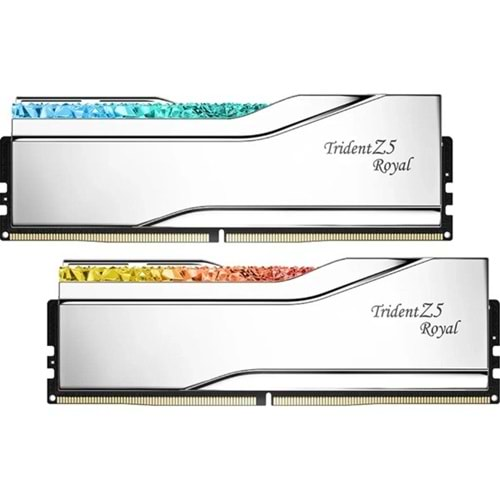 GSKILL 48GB (2X 24GB) DDR5 8200MHZ CL40 RGB DUAL KIT PC RAM TRIDENT Z5 ROYAL SILVER F5-8200J4052F24GX2-TR5S