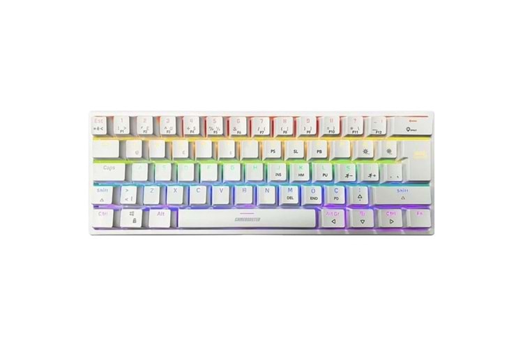 GameBooster GB-G11 GHOST Rainbow Aydınlatmalı Beyaz Mekanik Klavye
