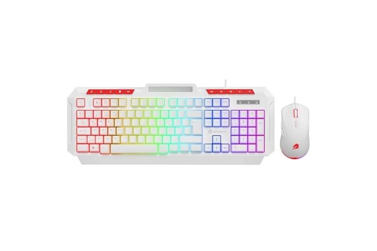 GAMEBOOSTER KM-11W Knight Beyaz Gaming Klavye Mouse Set