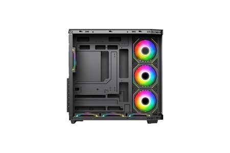 POWERBOOST 750W 80+ BRONZE Seaview PBA4375B Gaming Mid-Tower PC Kasası Siyah