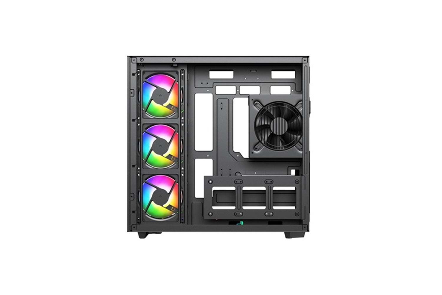 POWERBOOST 750W 80+ BRONZE Seaview PBA4375B Gaming Mid-Tower PC Kasası Siyah