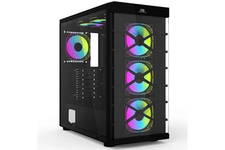 POWERBOOST PB-GR222BB 7-RGB FANLI GAMING MID-TOWER PC KASASI 