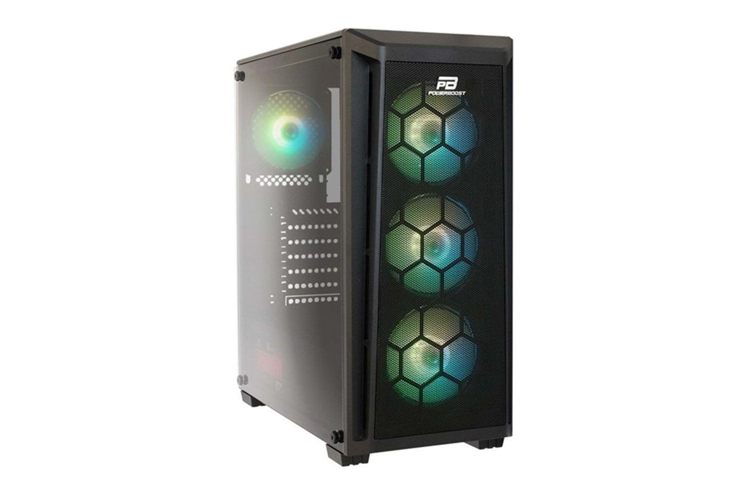 POWERBOOST 750W 80+ BRONZE PB-T001BB GAMING MID-TOWER PC KASASI