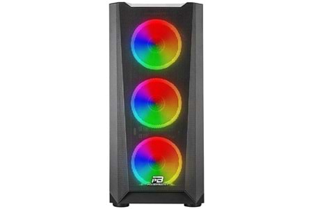 POWERBOOST VK-W001B 4-ARGB FANLI GAMING MID-TOWER PC KASASI 360MM SIVI SOĞUTMA DESTEĞİ
