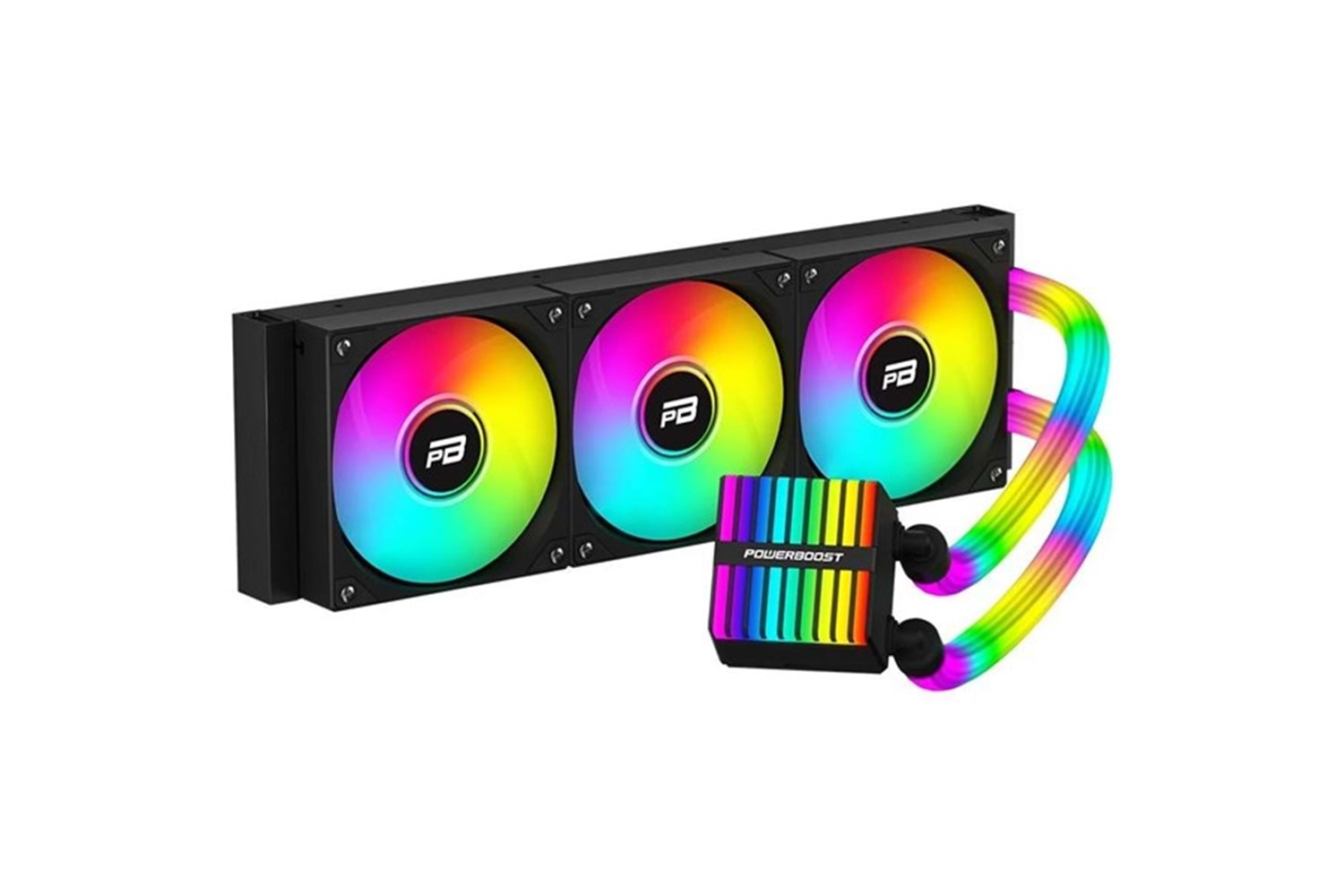 POWERBOOST 360MM LEGEND 360B PB-LCS-YS360-B ARGB AM5-1851P SIVI SOĞUTUCULU İŞLEMCİ FANI