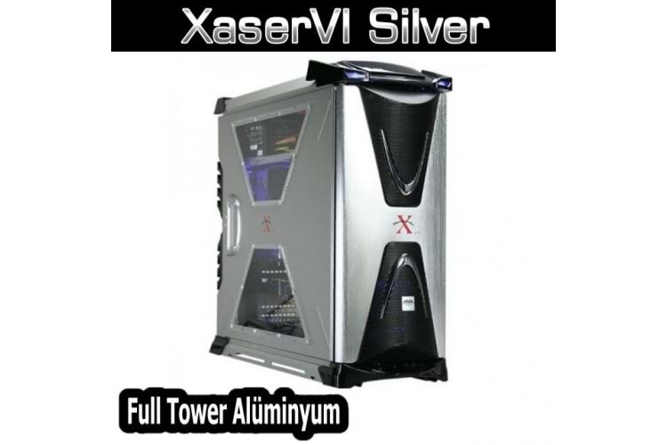 Thermaltake XaserVI Gümüş FullTower Pencereli Aluminyum Kasa (PSU yok)