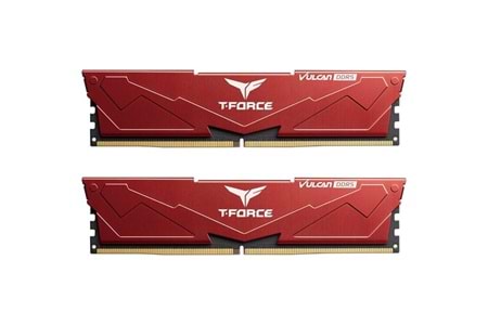 TEAM 32GB (2X 16GB) DDR5 6400MHZ CL40 DUAL KIT PC RAM T-FORCE FLRD532G6400HC40BDC01 KIRMIZI