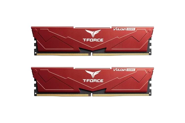 TEAM 32GB (2X 16GB) DDR5 6400MHZ CL40 DUAL KIT PC RAM T-FORCE FLRD532G6400HC40BDC01 KIRMIZI